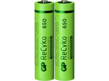 Charger l&#39;image dans la galerie, GP BATTERIES Piles AAA rechargeables ReCyko 650 mAh 2 pièces (GP65AAAHCE-2APCEWB2)
