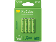 GP BATTERIES Piles AAA rechargeables ReCyko 850 mAh 4 pièces (GP85AAAHCEAH-2AGBW4)