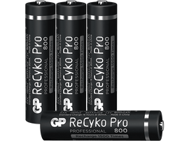 GP BATTERIES Piles AAA rechargeables ReCyko Pro 800 mAh 4 pièces (GP85AAAHCB-2WB4)