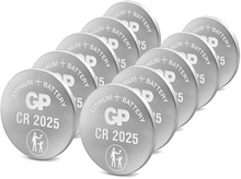 Charger l&#39;image dans la galerie, GP BATTERIES Piles CR2025 Lithium 10 Pack (GP15AS40-2)
