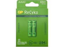 Charger l&#39;image dans la galerie, GP BATTERIES Piles rechargeables Recyko 2 x AAA 650 mAh (GP65AAAHCE-2APCBNB4)
