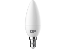 Charger l&#39;image dans la galerie, Ampoule blanche avec base argentée et logo GP. Fond blanc.
