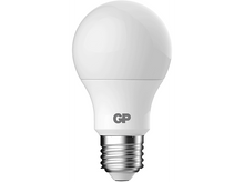 Charger l&#39;image dans la galerie, Ampoule LED GP blanche sur fond blanc, avec une base argentée.
