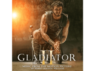Affiche du film Gladiator II. Un gladiateur s'agenouille avec une épée. Fond sombre.
