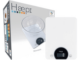 HAEPI Balance de cuisine avec bol Blanc (HI- STRACCIATELLA)