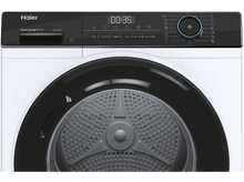 Charger l&#39;image dans la galerie, Panneau de contrôle du sèche-linge Haier blanc et noir avec affichage numérique.

