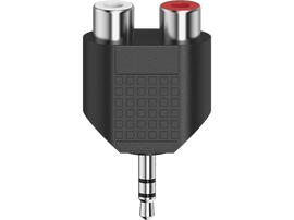 HAMA Adaptateur 3.5 mm - 2 x RCA (205187) Adaptateur audio  Noir