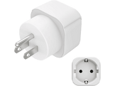 HAMA Adaptateur de voyage 223438 Europe vers USA Blanc (65)