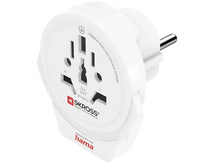 Charger l&#39;image dans la galerie, Adaptateur blanc avec plusieurs prises, texte: L&#39;adaptateur ne convertit pas la tension.
