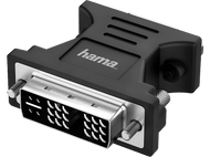 Adaptateur DVI vers DVI noir avec le mot 'hama'.
