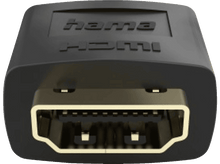 Charger l&#39;image dans la galerie, Adaptateur HDMI noir avec connecteur doré. &#39;Hama&#39; et &#39;HDMI&#39; visibles.
