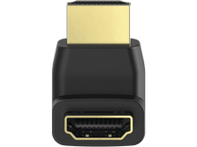 Charger l&#39;image dans la galerie, Adaptateur HDMI noir, ports mâle et femelle, connecteurs dorés.
