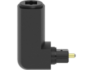 HAMA Adaptateur ODT Toslink In - Out Doré 90° Noir (205177)