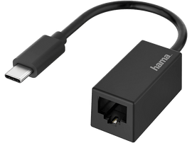 HAMA Adaptateur réseau USB-C - Ethernet Gigabit Noir (200322)