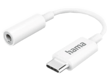 Charger l&#39;image dans la galerie, Câble adaptateur audio USB-C vers 3,5 mm blanc.
