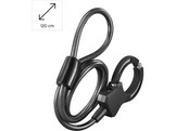 HAMA Antivol pour trottinette électrique 120 cm - 2 clés Noir