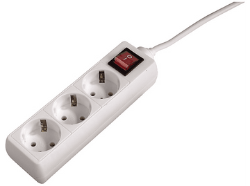 Bloc multiprise + Interrupteur Blanc (30382)