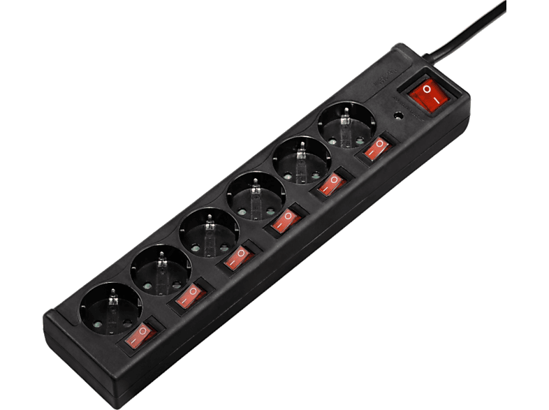 Bloc multiprise + Interrupteur Noir (121946)