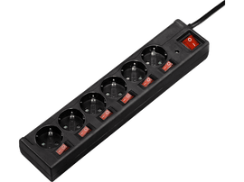 Bloc multiprise + Interrupteur Noir (121946)