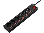 Bloc multiprise + Interrupteur Noir (121946)