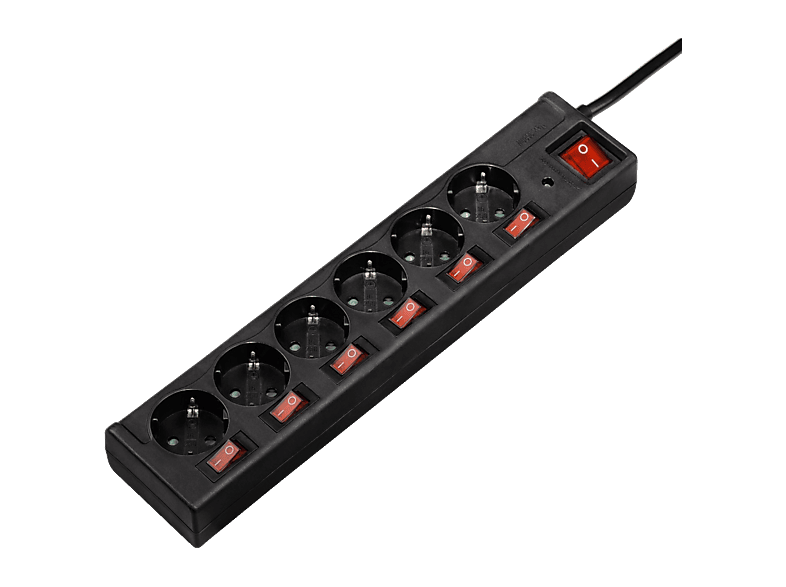 Bloc multiprise + Interrupteur Noir (121946)