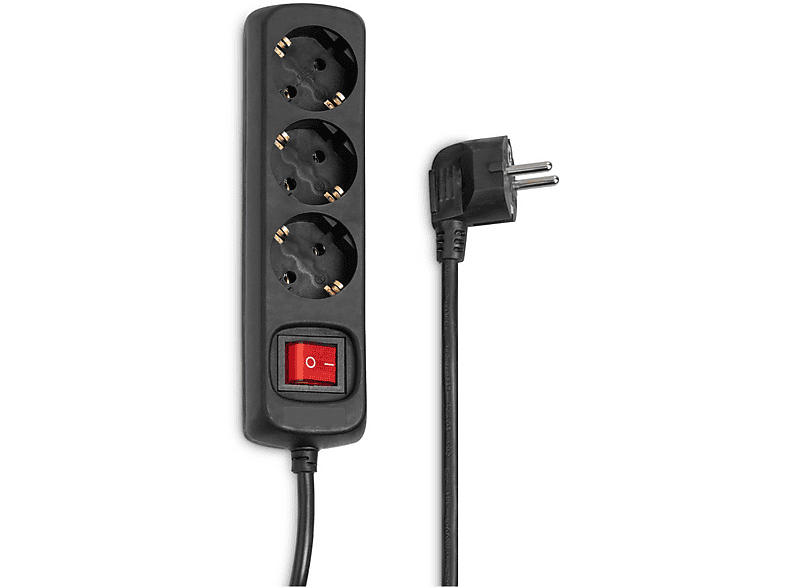 Bloc multiprise + Interrupteur Noir (30392)
