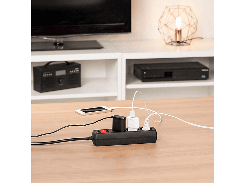 Bloc multiprise + Interrupteur Noir (30392)