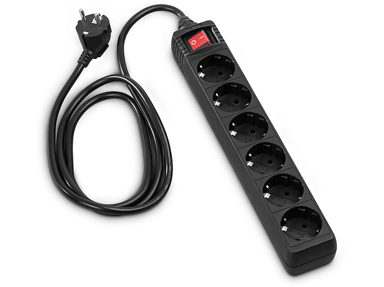 Bloc multiprise + Interrupteur Noir (30394)