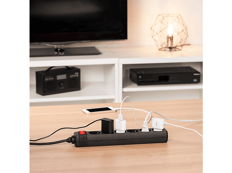 Bloc multiprise + Interrupteur Noir (30394)