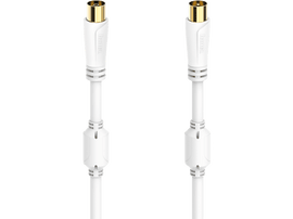 HAMA Câble antenne coaxiale 100 dB 10m Blanc (205250)