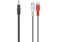 HAMA Câble audio 3.5 mm jack - RCA (205185) Câble RCA 0,10 m Noir