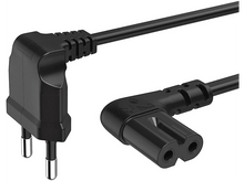 Charger l&#39;image dans la galerie, HAMA Câble d&#39;alimentation coudé Euro 1.5 m Noir (00223282)
