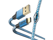 Charger l&#39;image dans la galerie, HAMA Câble USB-A vers USB-C Reflective 1.5 m Bleu (201558)
