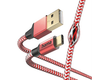 Charger l&#39;image dans la galerie, HAMA Câble USB-A vers USB-C Reflective 1.5 m Rouge (201559)
