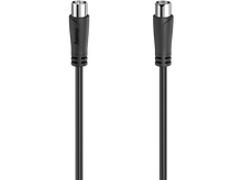 Charger l&#39;image dans la galerie, Deux câbles coaxiaux noirs avec connecteurs, la marque &#39;hama&#39; est sur le connecteur gauche.
