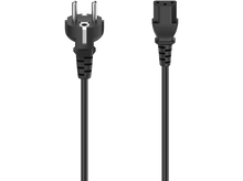 Charger l&#39;image dans la galerie, Câble d&#39;alimentation noir avec prise européenne et connecteur d&#39;ordinateur.
