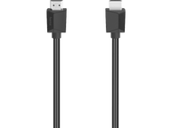 Deux câbles HDMI noirs avec des connecteurs noirs. Le mot HAMA est sur le connecteur.