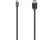 Charger l&#39;image dans la galerie, Un câble HDMI noir et un câble mini HDMI noir avec un fond noir. Logo Hama sur chacun.
