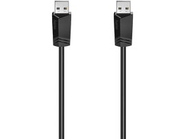 Deux câbles USB noirs. Chaque câble a un connecteur rectangulaire noir aux extrémités.