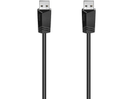 Deux câbles USB noirs. Chaque câble a un connecteur rectangulaire noir aux extrémités.