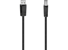 Charger l&#39;image dans la galerie, Câble USB noir. Les deux extrémités du câble sont visibles sur fond blanc.
