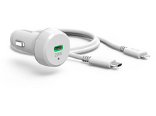 Charger l&#39;image dans la galerie, HAMA Chargeur pour voiture avec câble 1 m Lightning PD 20 W Blanc (00201611)
