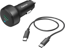 Charger l&#39;image dans la galerie, HAMA Chargeur pour voiture avec câble 1 m USB-C PD 25 W Noir (00201614)
