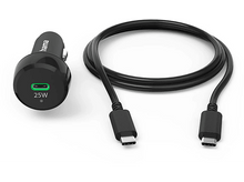 Charger l&#39;image dans la galerie, HAMA Chargeur pour voiture avec câble 1 m USB-C PD 25 W Noir (00201614)
