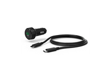 Charger l&#39;image dans la galerie, Chargeur de voiture noir avec cordon noir.
