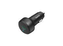 Charger l&#39;image dans la galerie, Un chargeur de voiture noir avec un port USB vert de 20W. Le mot Hama est imprimé.
