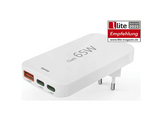 HAMA Chargeur rapide, 2 ports USB-C, 1 port USB-A, PD, 65 W, pliable, blanc