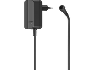 Adaptateur secteur noir avec prise et un fil noir. Logo 'Hama' sur le côté de l'adaptateur.