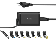 Charger l&#39;image dans la galerie, Adaptateur secteur noir avec plusieurs embouts de connecteur pour divers appareils.
