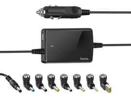 HAMA Chargeur universel pour laptop Auto Slim & Light 70 W Noir (00200008)